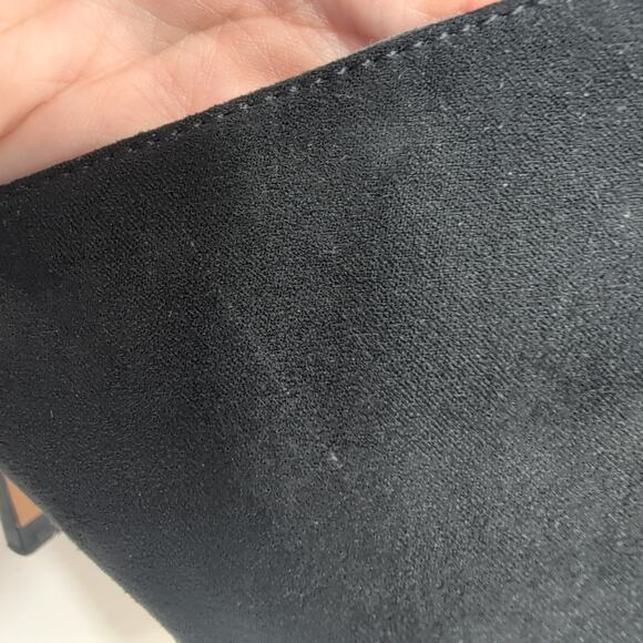 Zara Trafaluc Pointed Toe Kitten Heel Mules Women's Size 10 Patent Black Suede - Picture 9 of 9